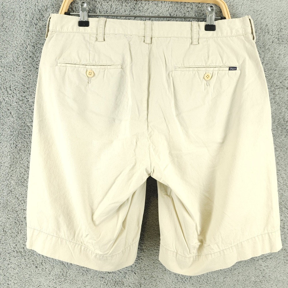 Polo Ralph Lauren Shorts Mens 34 Khaki Twill Chino Sporting Club Classic Golf - Picture 2 of 11